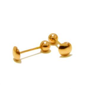 Arete para recién nacida oro 18k