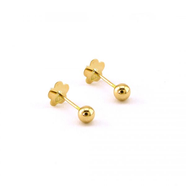 aretes para recién nacidas de oro 18k