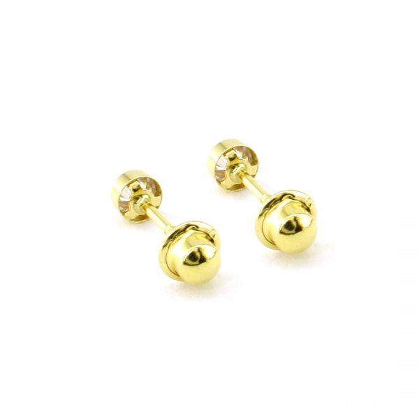 aretes para recién nacidas de oro 18k