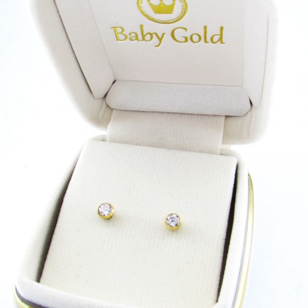aretes para recién nacidas de oro 18k