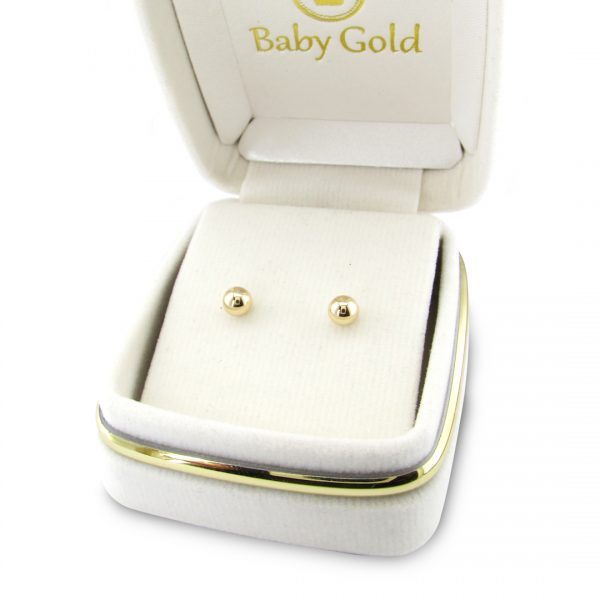 aretes para recién nacidas de oro 18k