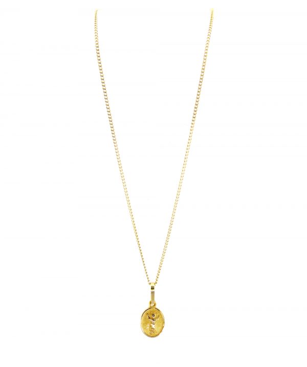 cadena con medalla de oro