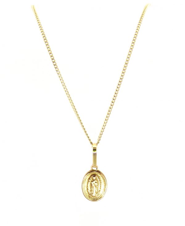 cadena de oro con medalla