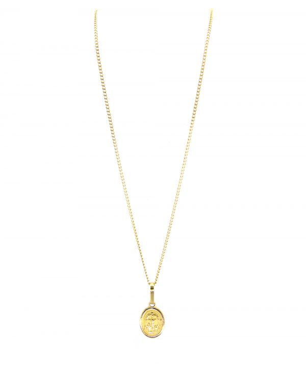 cadena de oro 18k con medallita