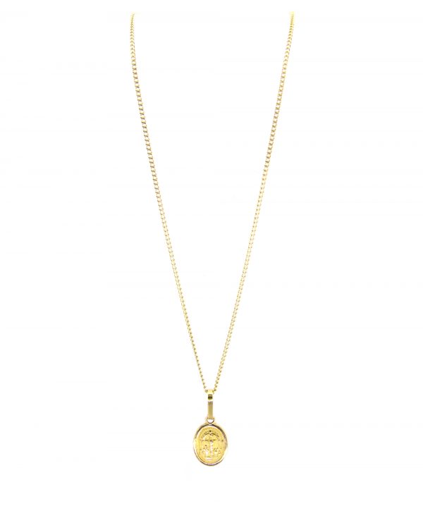 cadena de oro 18k con medallita